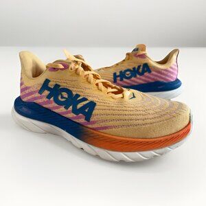 Hoka Mach 5 Women’s 10 B ICYC Running Sneaker Shoes Orange Pink Blue ~ EUC